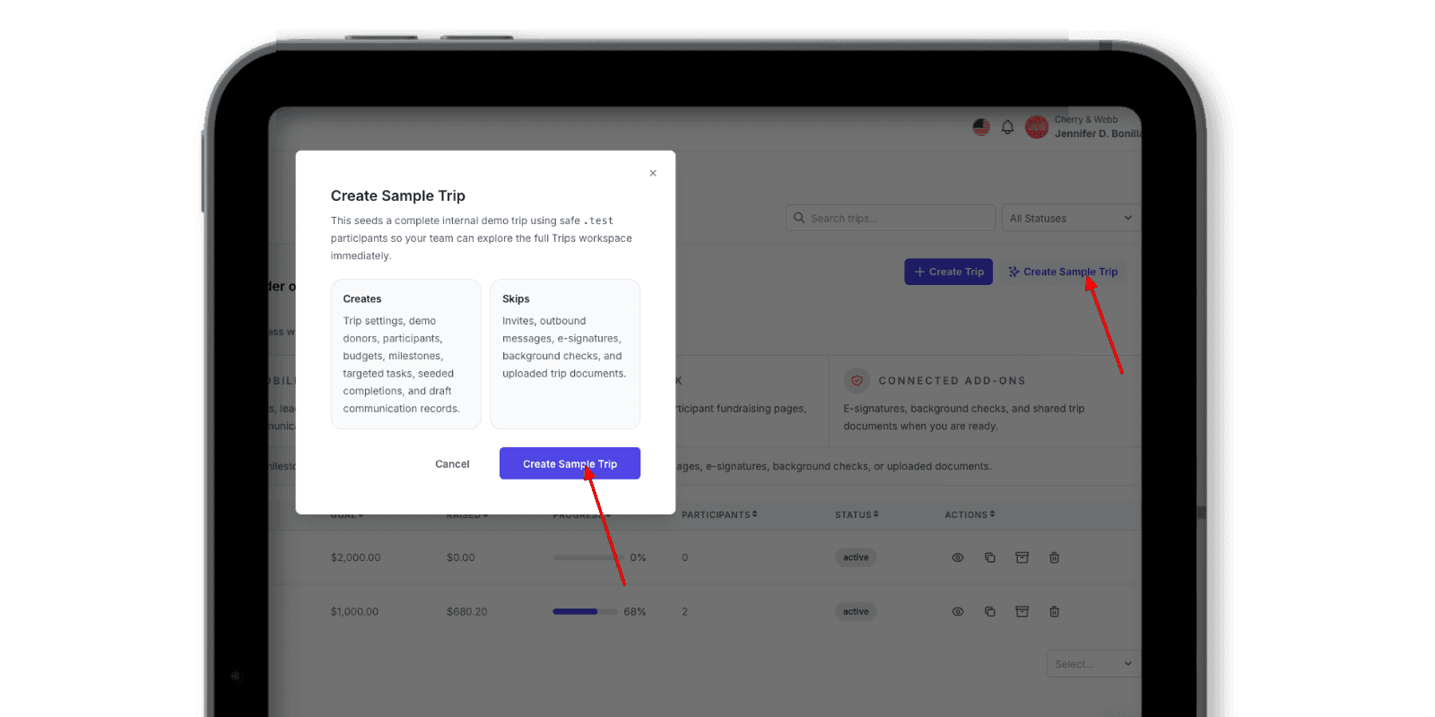 Sample Trips for Faster Onboarding