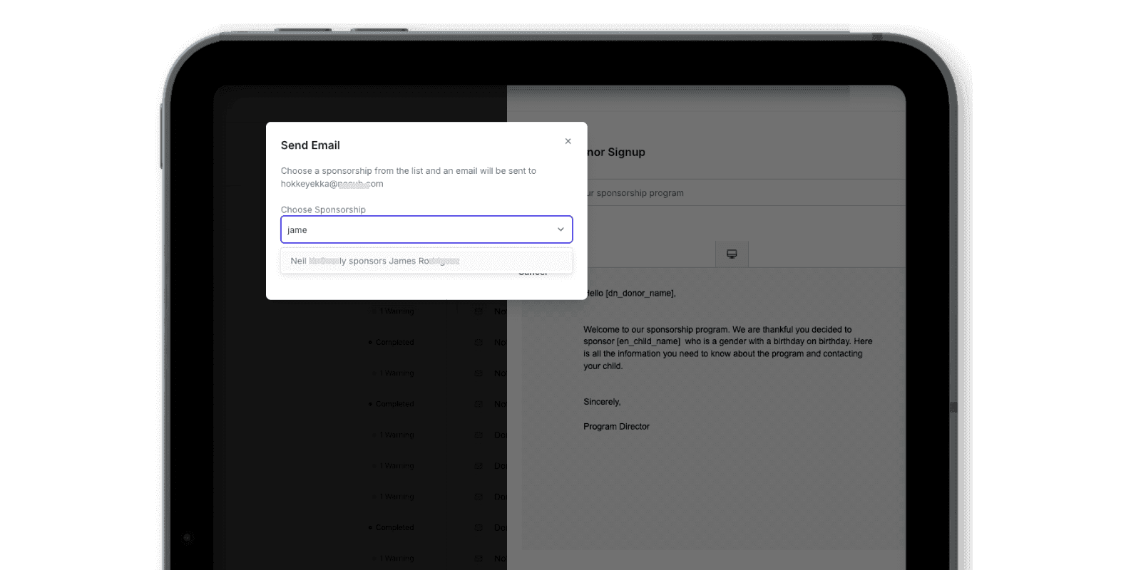 Test Automated Emails with Real Sponsorship Data