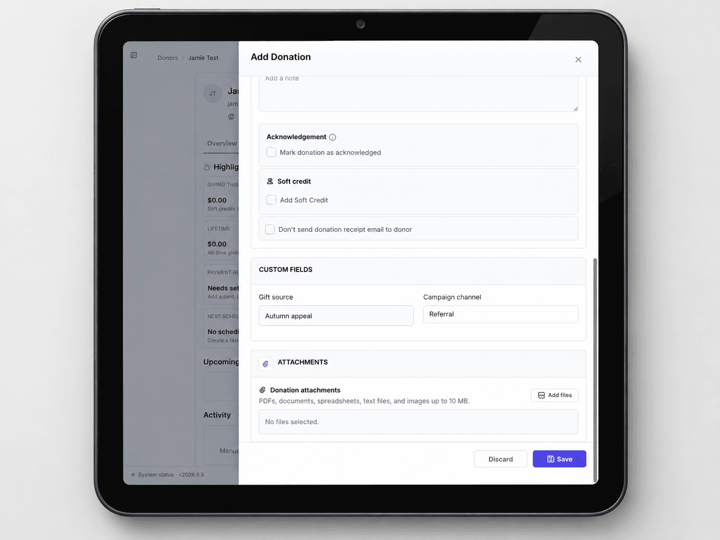 Your Mission. Your Donation Fields